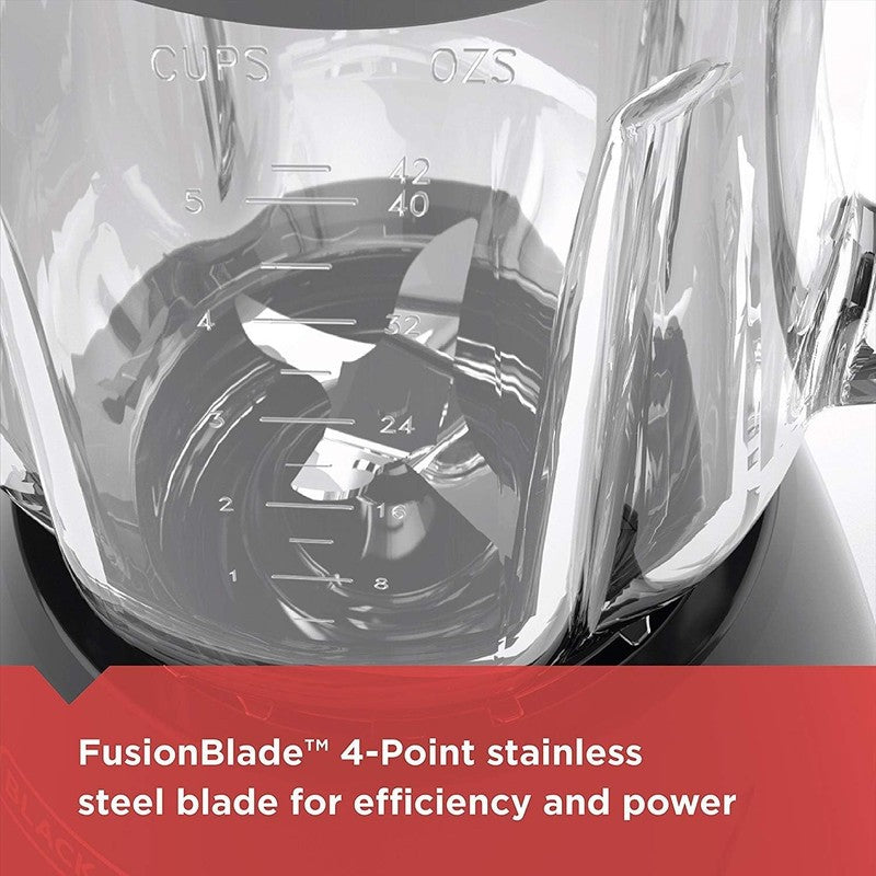 Countertop Blender with 6 Cup Glass Jar, 10 Speed Settings, Black, BL2010BG4
