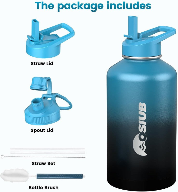 40oz Insulated Water Bottle Indigo Black   Triple Wall Vacuum, BPA Free5