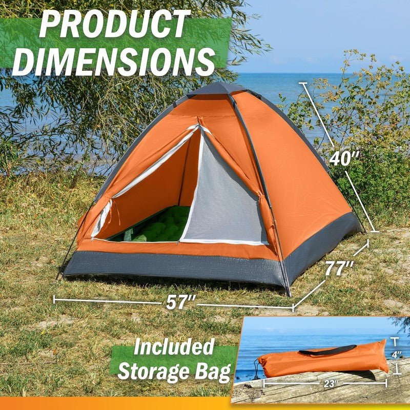 2 Person Camping Tent with Rain Fly and Carrying Bag   Lightweight Outdoor Pop u2