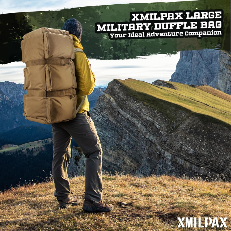 Large Military Duffle Bag 100L Tactical Travel Sports Equipment Bag8