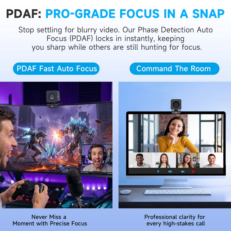 4K UHD Webcam USB Auto Focus Privacy Cover for PC Mac Laptop Zoom Teams2