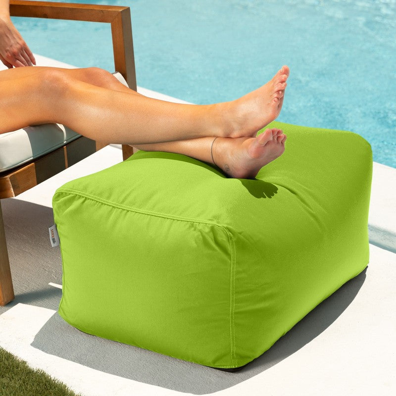 Stylish Leon Outdoor Patio Bean Bag Ottoman for Relaxation and Comfort0