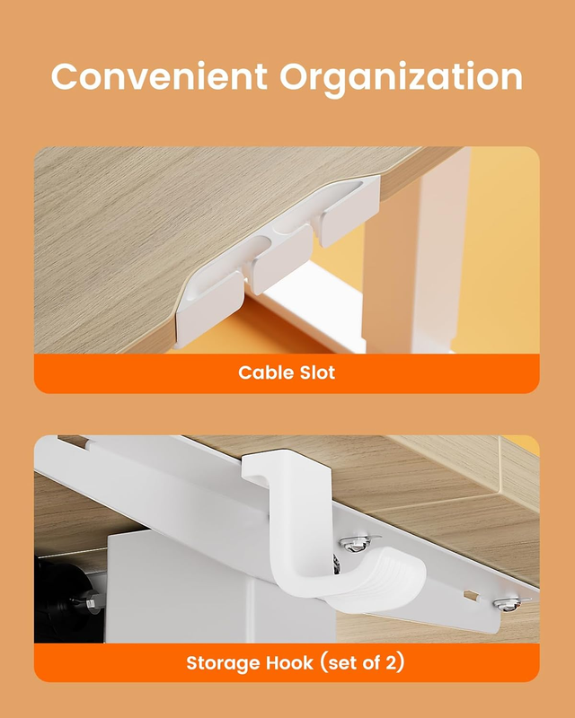 Electric Standing Desk 48x24 Adjustable Sit Stand Computer Desk Natural8