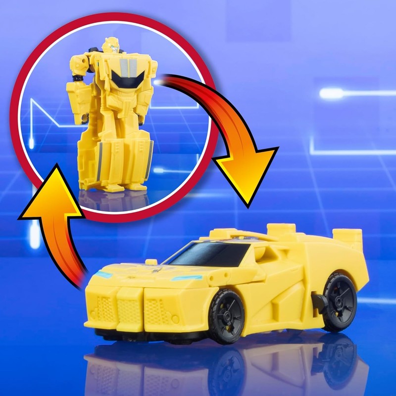 Transformers 1 Step Flip Heroes 3 Pack, 4 Inch Wheeljack, Bumblebee, 4