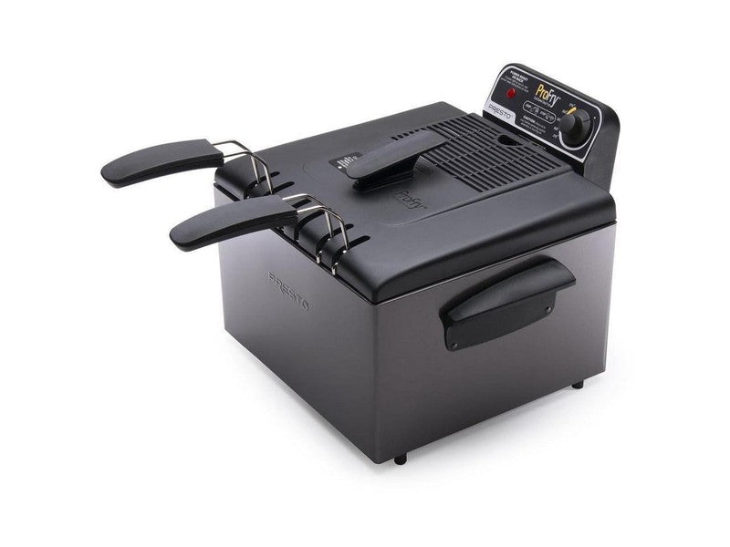 5 Qt Dual Basket Pro Fry Immersion Element Black Deep Fryer 054896
