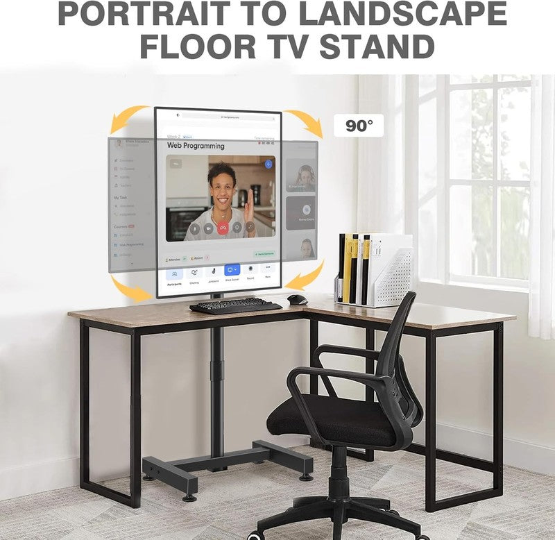 TV Floor Stand for 13–50" LCD LED Flat/Curved TVs, Height Adjustable Mount1