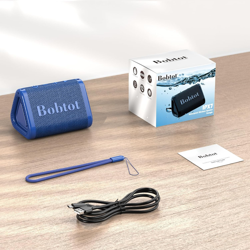 Portable Bluetooth Speaker Wireless, IPX7 Small Shower Speaker Waterproof, 15H P6
