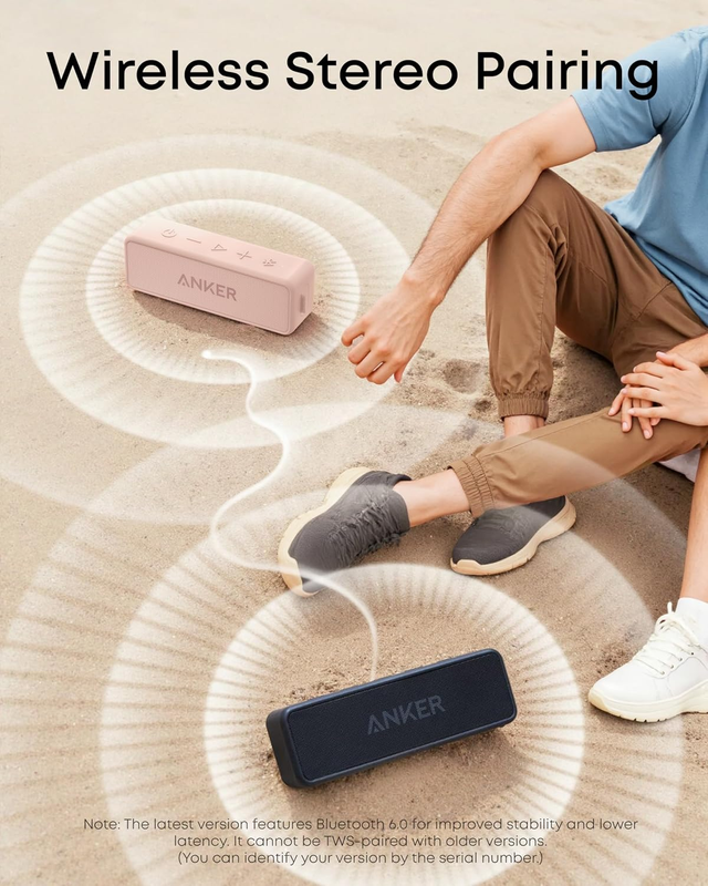 Anker Soundcore 2 Portable Bluetooth Speaker IPX7 Waterproof Bluetooth 54