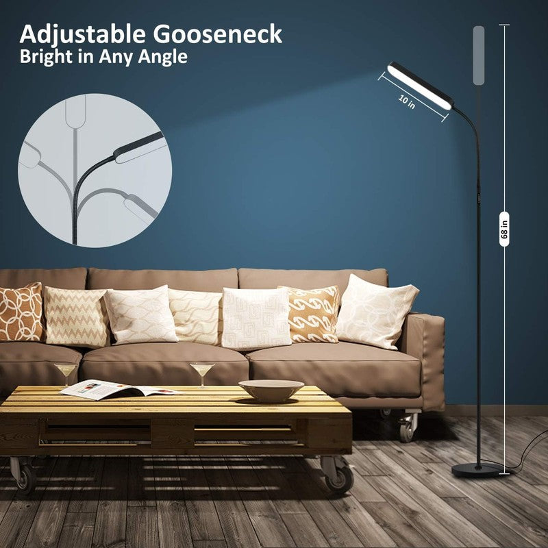 Floor Lamp, 15W/1000Lm Bright LED Floor Lamp with Stepless Adjustable 3000K 60004