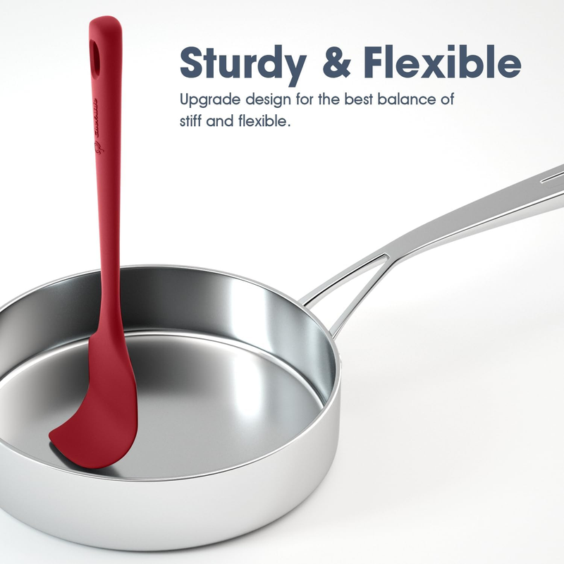 5 Piece Silicone Spatula Set Heat Resistant 600°F Nonstick Cookware2