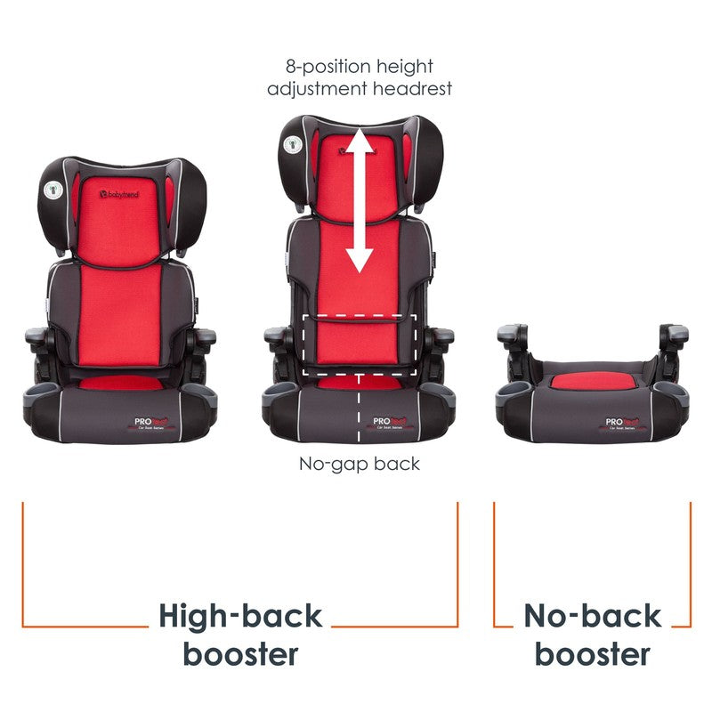 Protect Folding High Back Booster Car Seat - Mars Red - Red2