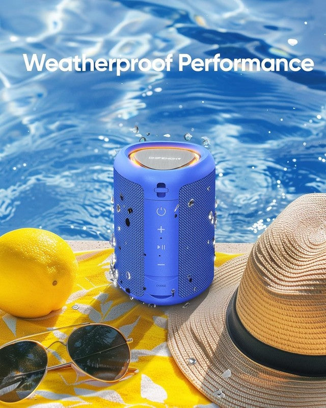 Portable Bluetooth Speaker with Lights, IPX5, All Day Playtime, TWS, Outdoor7