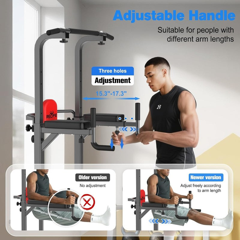 Power Tower Pull up Bar Station Workout Dip Station for Home Gym Strength Traini2