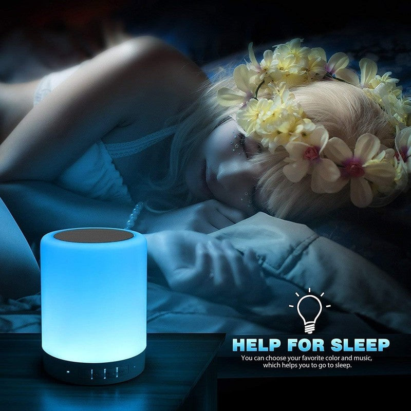 Touch Bedside Lamp - with Bluetooth Speaker, Dimmable Color Night Light, Outdoor1