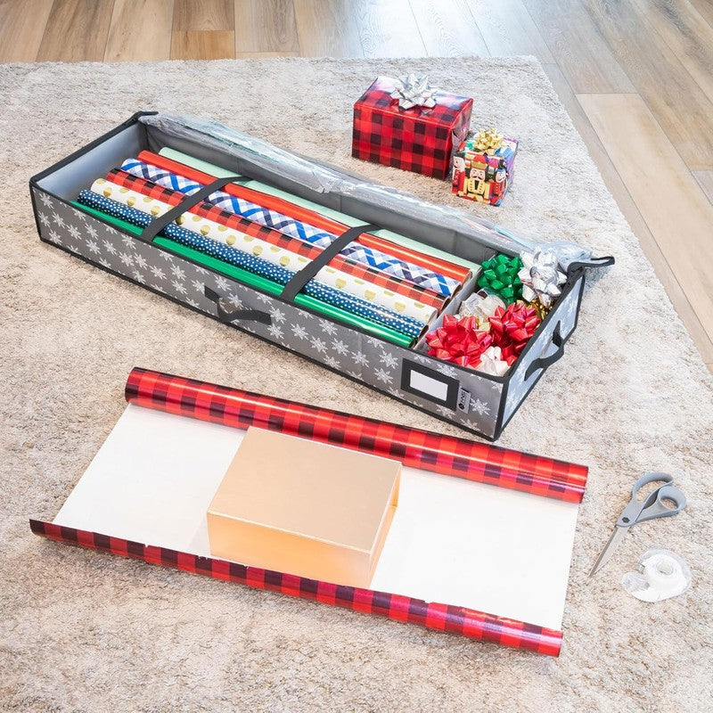 Wrapping Paper Storage Container – Fits up to 27 Rolls 1 3/8” Diam.   Underbed G1