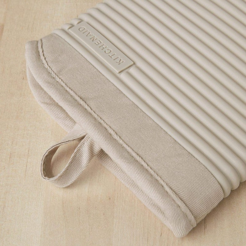 Silicone Oven Mitts 2 Pack – Ribbed Heat Resistant Kitchen Gloves, 7.5"x131