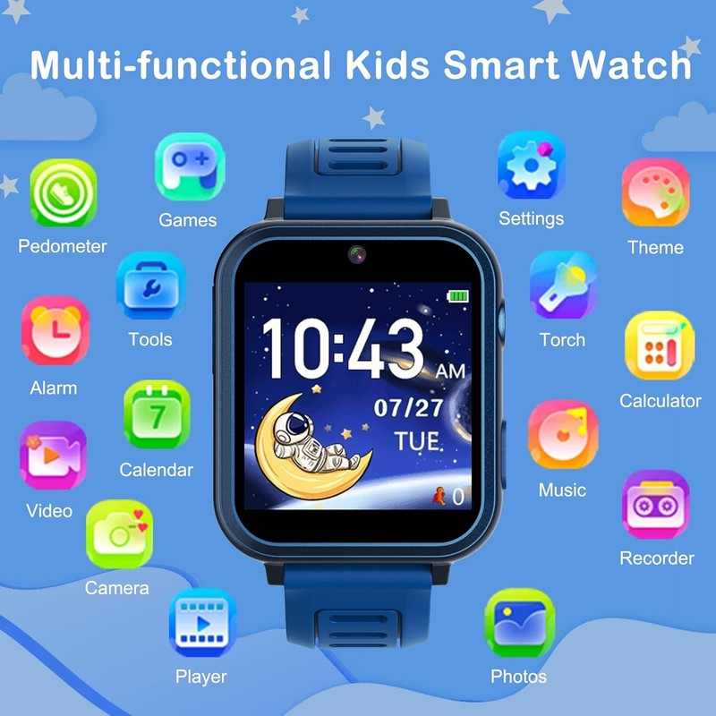 Smart Watch for Kids with 39 Games Alarm Clock, Touchscreen, Calendaring Camera 2