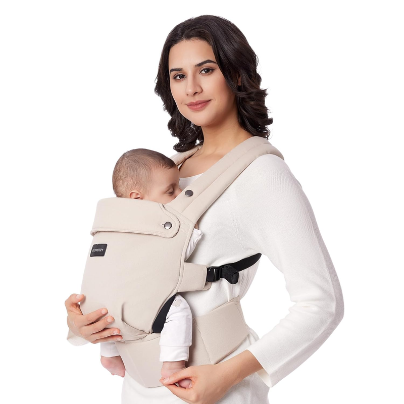 Ergonomic Baby Carrier - Lightweight, Cozy, Hands-Free with Lumbar Support0