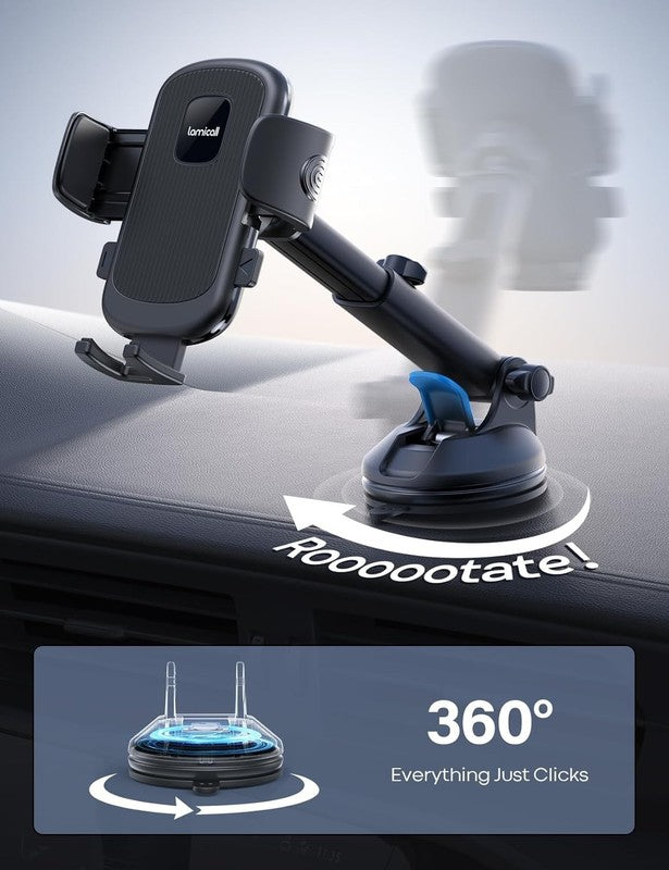 Car Phone Holder Mount, 360° Rotation Dashboard Phone Holder for Phone Samsung4