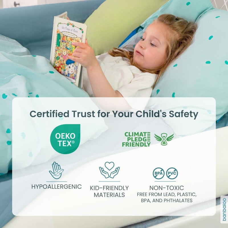 Toddler Bed Bumper 53" | Safe Bed Rails for All Bed Sizes | Foam Barrier7