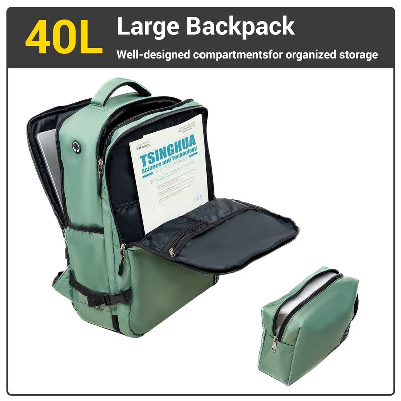 6-Piece Hardshell Luggage Set - Lightweight Suitcase with Carry-On Backpack, Duf4