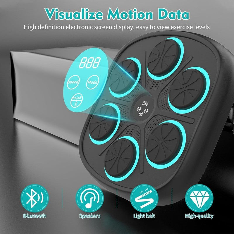 2025 Music Boxing Machine Wall Mounted Punch Trainer w Gloves 9 Modes3