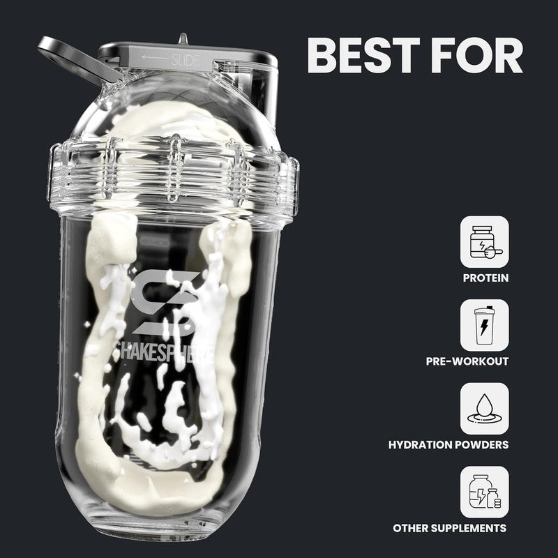 24oz Protein Shaker Bottle – Leakproof No Blade Mixer Cup, BPA Free, Matte Black5
