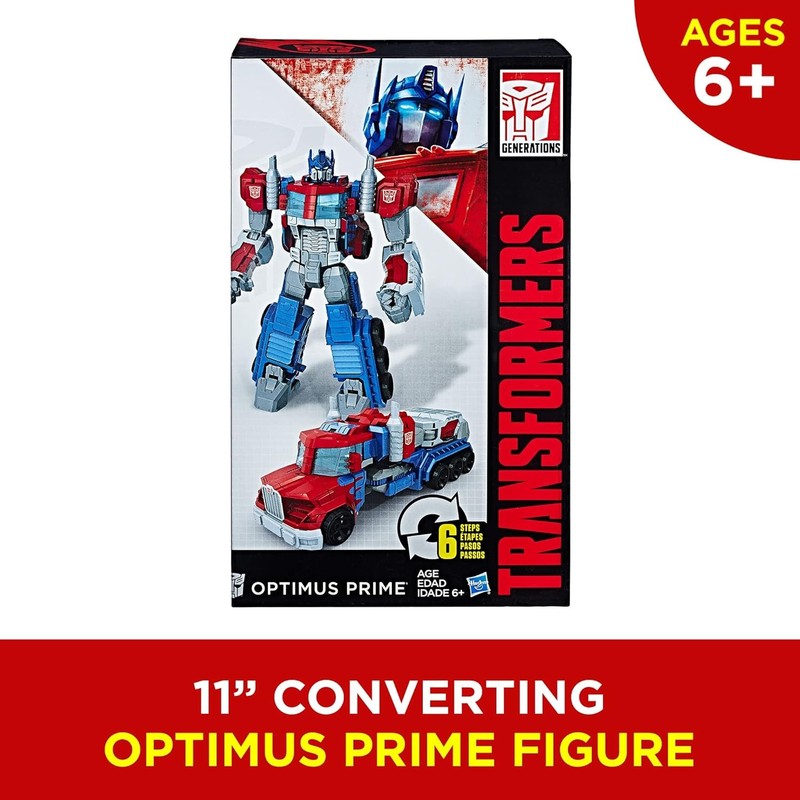 Optimus Prime Action Figure – 11" Transforming Robot Truck Toy for Kids 6+4