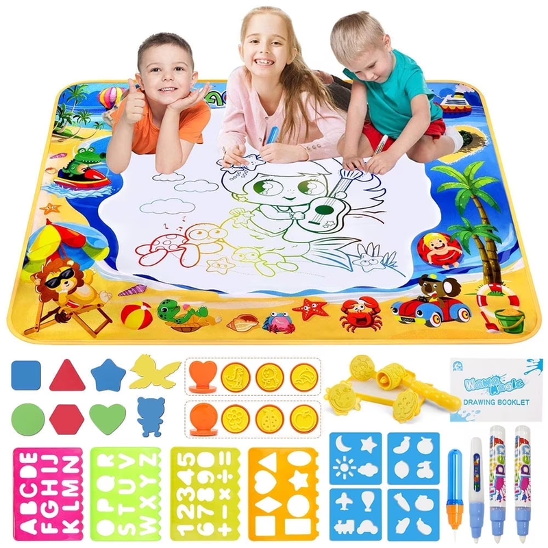 Doodle Drawing Mat, 40 X 32 Inch Large Aqua Magic Water Drawing Mat Toy Gifts fo9