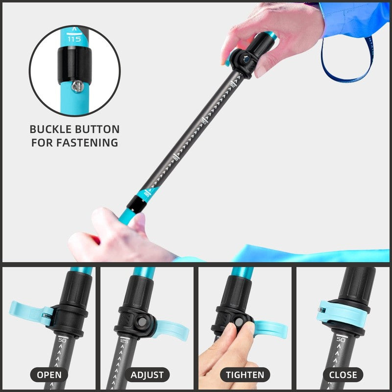 Trekking Poles, Collapsible Hiking Poles,Lightweight and Compact Walking Sticks 5