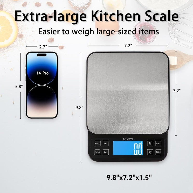 Large Kitchen Scale with 0.1G/0.001Oz High Precision, 5Kg/11Lb Bakery Scale With4