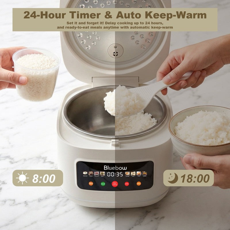 Digital Rice Cooker, 5.3QT Rice Maker, 8 In 1 Smart Multi Cooker, 24 Hour Timer 4