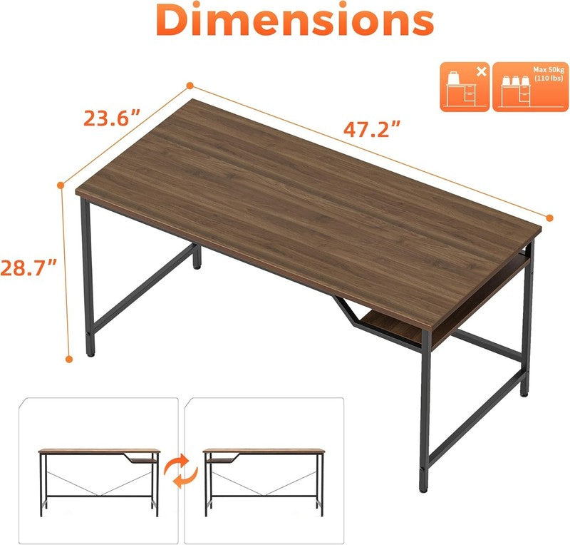 48x24 Computer Desk Gaming Table for Small Spaces Home Office Study5