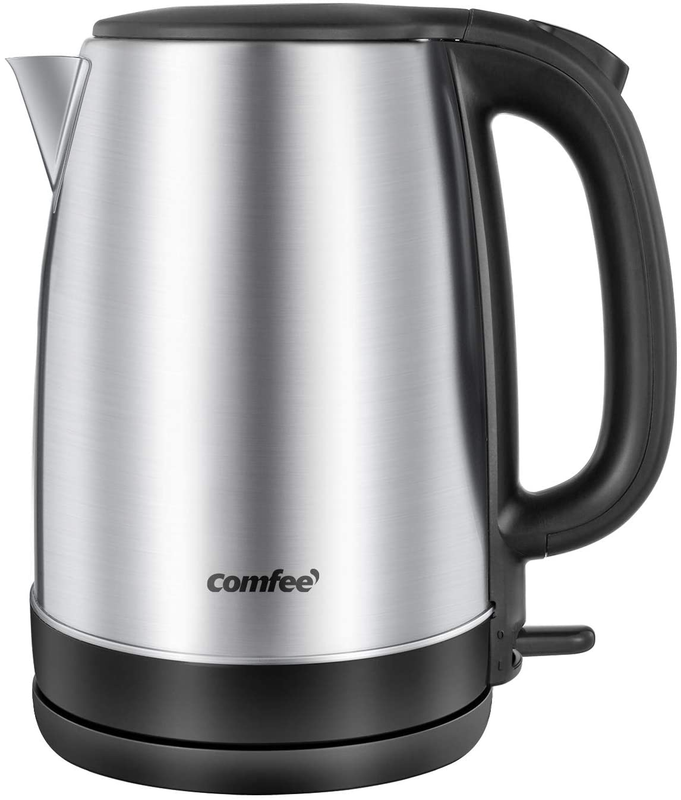 1.7L Stainless Steel Electric Kettle with LED Light & Auto Shut Off, 1500W0