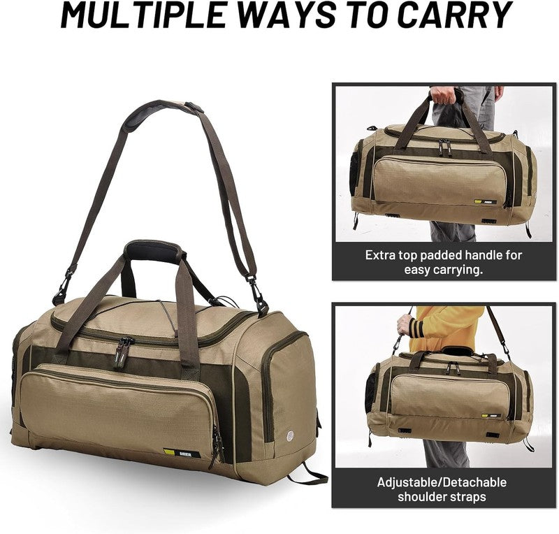 60L Large Gym Duffle Bag Shoes Compartment Lightweight Workout Travel2