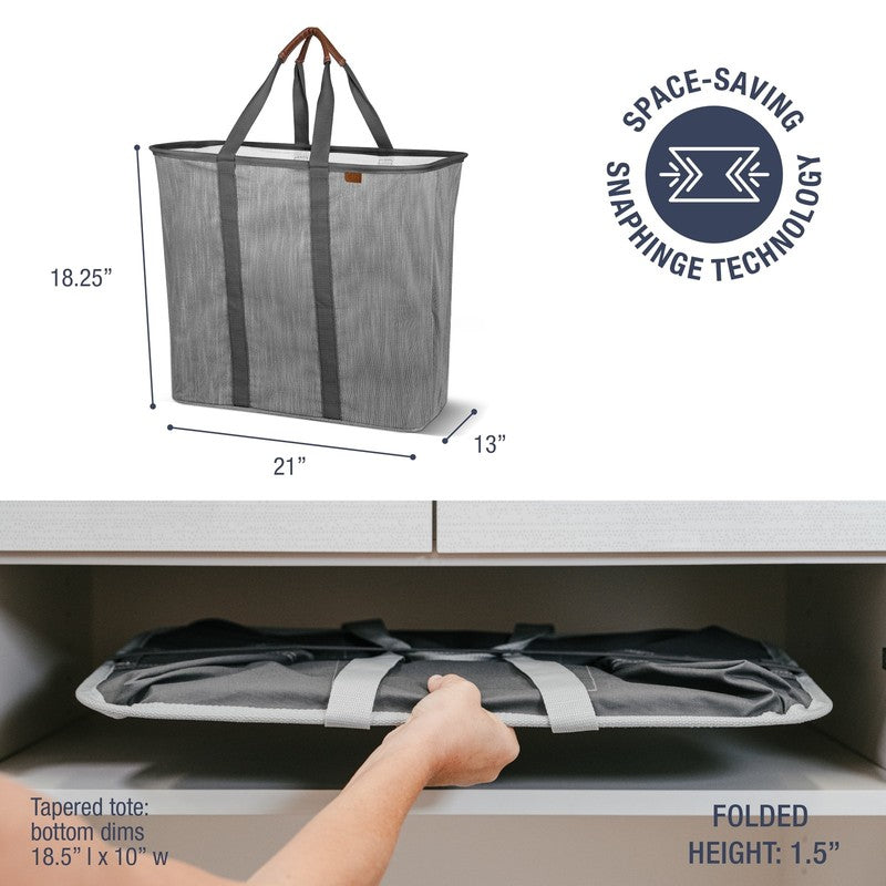 Collapsible Fabric Laundry Hamper LUXE, Gray1