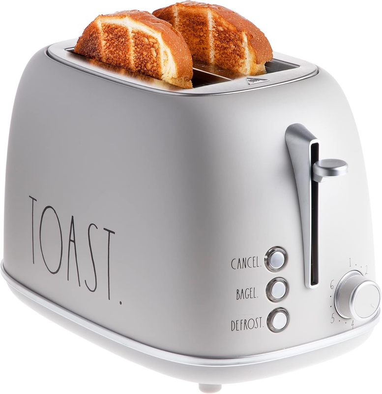 Retro 2 Slice Stainless Steel Toaster Wide Slot 6 Browning Bagel Cancel Sand7