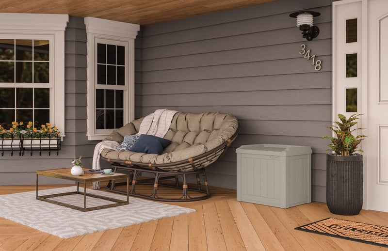 22-Gal Resin Outdoor Storage Deck Box Bench Weather-Resistant Light Taupe3