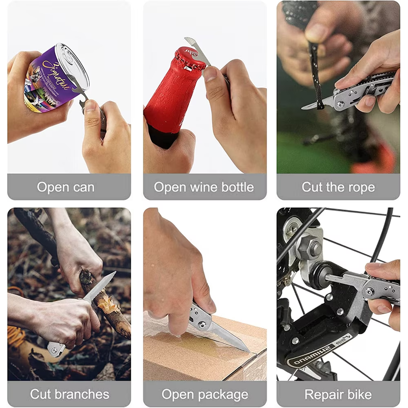 21 in 1 Multitool Folding Pocket Knife Survival Tool Set Hiking Camping2