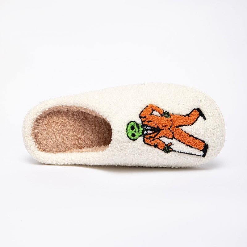 Cute Ghost Plush Halloween Slippers Warm Comfy Slip On for Women & Men10