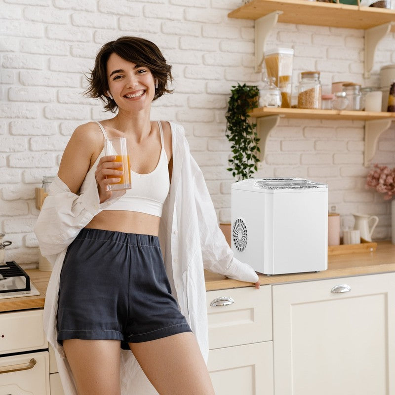 Countertop Ice Maker,9 Cubes in 6 Minutes, Self-Cleaning, with Ice Basket & Scoo6
