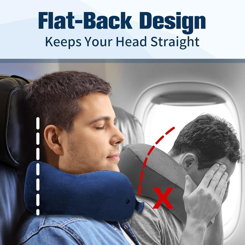 Adjustable Memory Foam Travel Neck Pillow Set w/ Eye Mask, Earplugs & Bag3