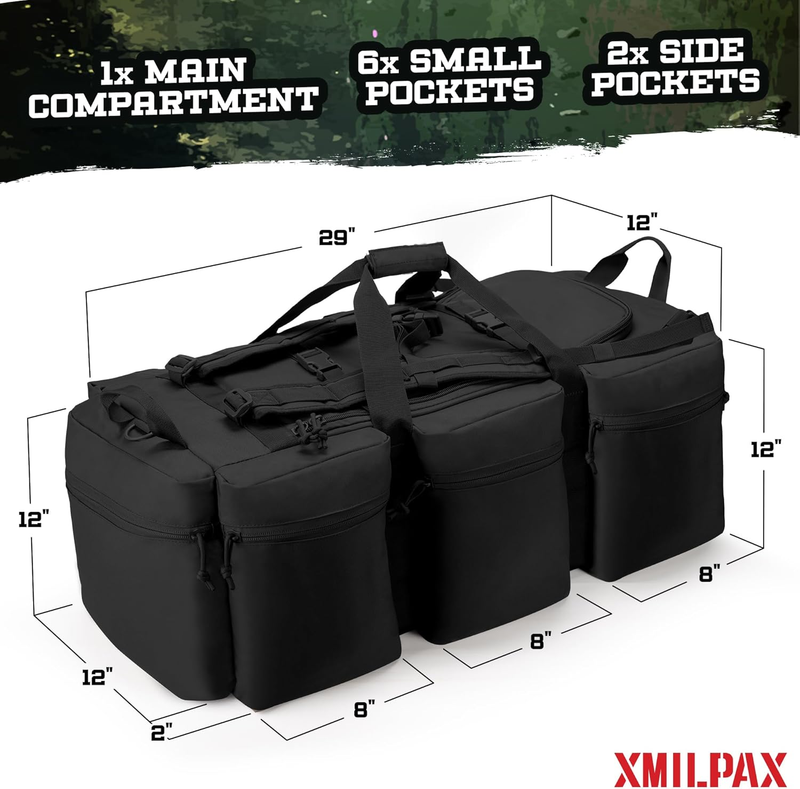 Large Military Duffle Bag 100L Tactical Travel Sports Equipment Bag2