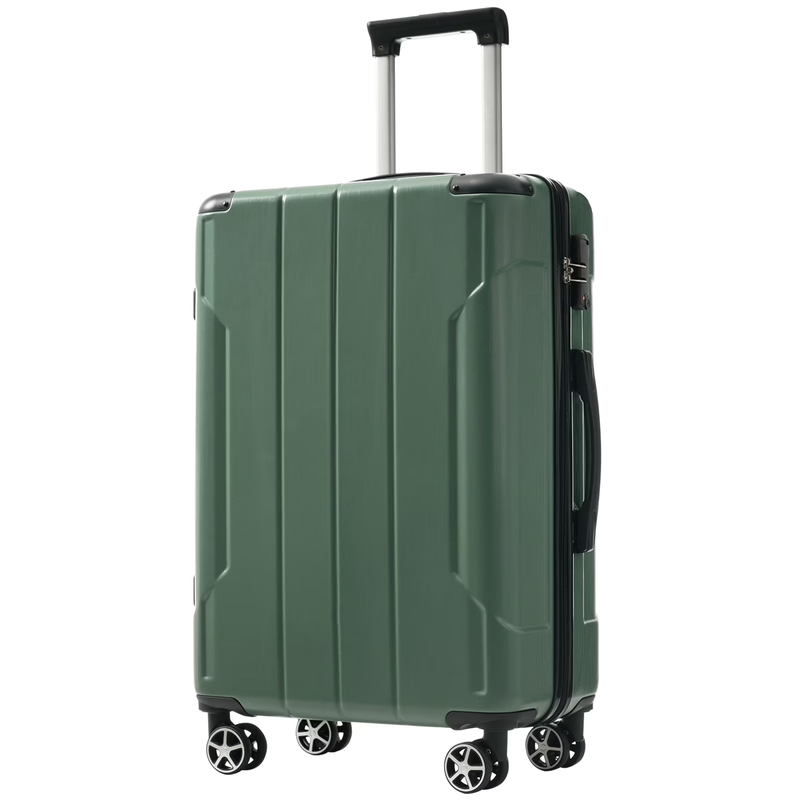24" Carry On Luggage 65L Suitcase Wheels TSA Lock ABS+PC Lightweight Green10