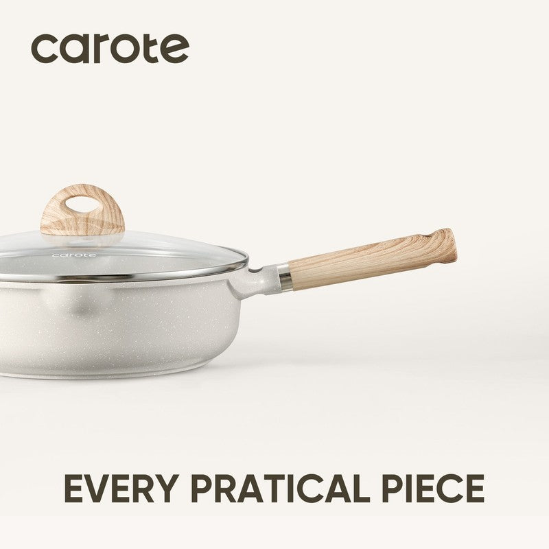 21-Piece Nonstick Pots & Pans Set – Induction Ready Cookware Kitchen Set, Beige2