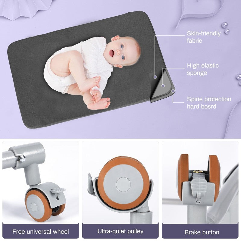 Baby Bassinet Bedside Sleeper Bassinet for 0 5 Months Baby Unisex (Dark Gray)3