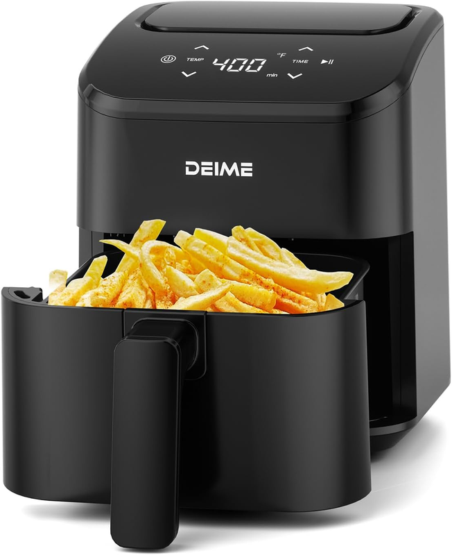 3Qt Small Air Fryer Digital Compact Nonstick Dishwasher Safe Quiet Black7