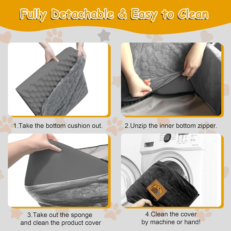 Dog Car Seat for Small/Medium Dogs, Memory Foam Dog Booster Seat, Travel Safety 6
