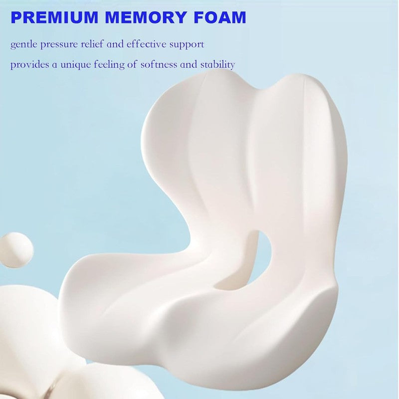 L Shaped Seat Cushion for Long Sitting,Memory Foam Ergonomic Back Support Drivin5