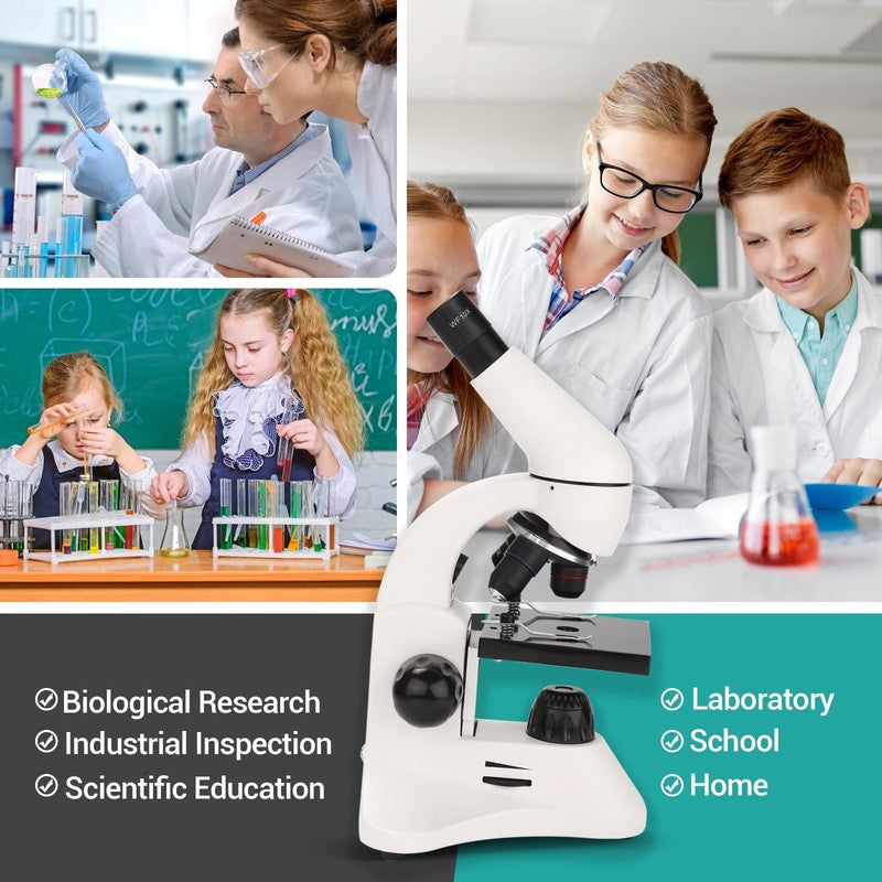 Compound Microscope 40X–2000X for Students Kids Adults + Slides & Adapter9